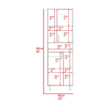 Alacena Bryce, Blanco Duqueza y Fresno Europeo, con manijas metálicas y con gran espacio de almacenamientos