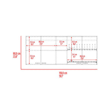Gabinete Superior Estrella, Wengue, con cuatro puertas batientes