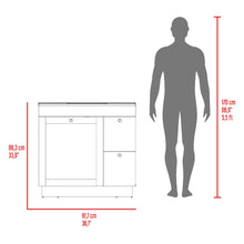 Mueble Para Lavamanos Baluarte, Blanco Duqueza, Incluye lavamanos Praia 36 ZF