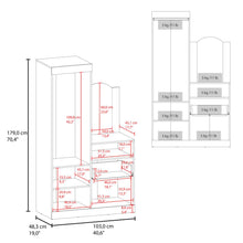 Closet Tocador Praga, Fresno Europeo, con diseño moderno incluye Espejo