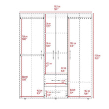 Closet Bariloche Bombay Eco, Fresno Europeo, con Variedad de Entrepaños y Cuatro Puertas Abatibles