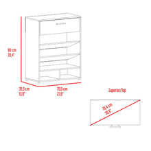 Zapatero Sevin, Fresno Europeo y Mallado, con un cajón y espacio para colocar zapatos