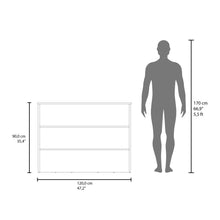 Barra de Cocina Diamante, Blanco y Beige, con Dos Entrepaños