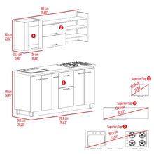 Cocina Integral Zibia, Café Claro y Piedra, Incluye Mesón Izquierdo  ZF