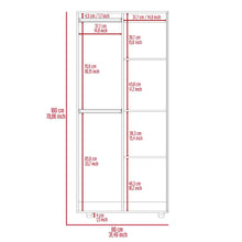 Closet Tera, Wengue, Dos Puertas Abatibles y Dos Tubos Cromados ZF