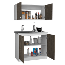 Cocina Integral Cantabria, Chocolate y Blanco,Incluye mesón izquierdo