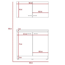 Cocina Integral Cantabria, Roble y Blanco, Ideal Para Espacios Pequeños, Incluye Mesón Derecho
