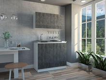 Cocina Integral Cantabria, Blanco y Gris, Incluye Mesón Izquierdo