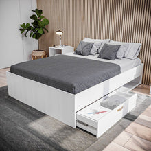 Cama Doble Nórdica Con Cajón Blanco
