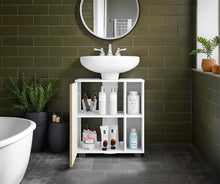 Mueble Para Lavamanos Pascuale, Blanco Duqueza y Fresno Europeo, No incluye Lavamanos