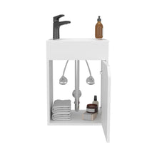 Mueble Para Lavamanos Flotante Betel, Blanco Duqueza, Incluye Lavamanos Plastiglas Floresta 40 ZF