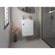 Mueble Para Lavamanos Flotante Betel, Blanco Duqueza, Incluye Lavamanos Plastiglas Floresta 40 ZF