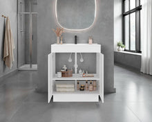 Mueble Para Lavamanos Baluarte, Blanco Duqueza, Incluye lavamanos Praia 30 ZF