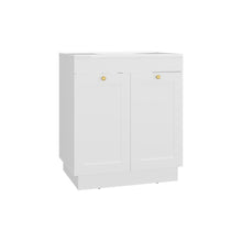 Mueble Para Lavamanos Baluarte, Blanco Duqueza, Incluye lavamanos Praia 30 ZF