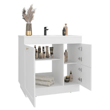 Mueble Para Lavamanos Baluarte, Blanco Duqueza, Incluye lavamanos Praia 36 ZF