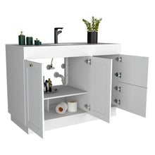 Mueble Para Lavamanos Baluarte, Blanco Duqueza, Incluye lavamanos Praia 48 ZF