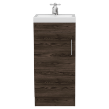 Mueble para Lavamanos Oporto, Chocolate, con Una Puerta Abatible