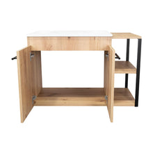 Mueble para Lavamanos Anney, Café Claro, con Dos Puertas y Dos Entrepaños 80 Incluye Lavamanos.