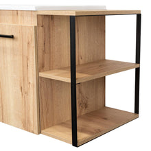 Mueble para Lavamanos Anney, Café Claro, con Dos Puertas y Dos Entrepaños 80 Incluye Lavamanos.