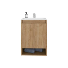 Mueble para Lavamanos Nissi, Fresno Europeo, Incluye Lavamanos Praia 45x45 ZF