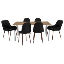 Combo Comedor Bomira, Miel, Wengue y Café Claro, Incluye Comedor y 6 Sillas