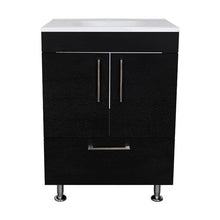 Mueble para Lavamanos Homer, Wengue, con Un Cajón y Dos Puertas Batientes