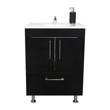 Mueble para Lavamanos Homer, Wengue, con Un Cajón y Dos Puertas Batientes