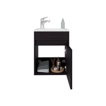 Mueble Para Lavamanos Furman, Wengue, Incluye Lavamanos Plastiglas Floresta 40 ZF