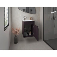 Mueble Para Lavamanos Flotante Betel, Wengue, Incluye Lavamanos Plastiglas Floresta 40 ZF