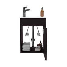 Mueble Para Lavamanos Flotante Betel, Wengue, Incluye Lavamanos Plastiglas Floresta 40 ZF