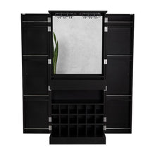 Bar Alto Salvador, Wengue, con Espacio Para Botellas y Porta Copas