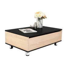 Mesa de Centro Salento, Beige y Wengue, con Gran Capacidad de Almacenamiento