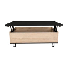 Mesa de Centro Salento, Beige y Wengue, con Gran Capacidad de Almacenamiento