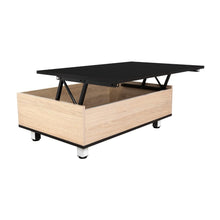 Mesa de Centro Salento, Beige y Wengue, con Gran Capacidad de Almacenamiento