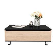 Mesa de Centro Salento, Beige y Wengue, con Gran Capacidad de Almacenamiento