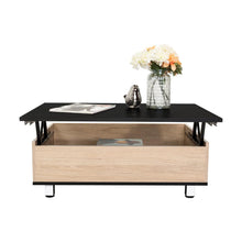 Mesa de Centro Salento, Beige y Wengue, con Gran Capacidad de Almacenamiento