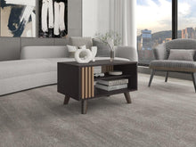 Mesa de Centro Shane, Wengue y Fresno Europeo, con diseño moderno ZF