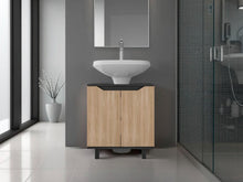 Mueble Para Lavamanos Marlo, Wengue y Fresno Europeo, No incluye Lavamanos