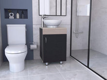 Mueble para Lavamanos Coralyn, Wengue y Nacar, con Amplio Espacio de Almacenamiento