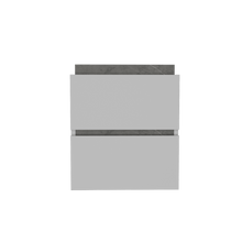 Mueble para Lavamanos Pontus, Piedra y Gris, con Dos Amplios Cajones