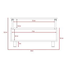 Mesa de Centro Salento, Beige y Wengue, con Gran Capacidad de Almacenamiento