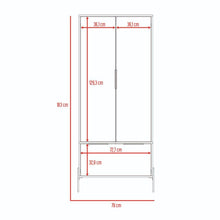 Closet Midas, Blanco Nevado, 2 Puertas y 1 Cajonera