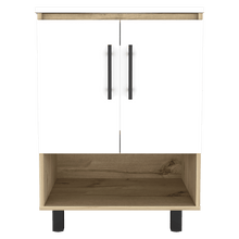 Mueble para Lavamanos Aqua, Café Claro y Blanco Vainilla, con 2 puertas abatibles Incluye Lavamanos