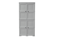 Mueble Organizador Elegance Liso Da Vinci, Gris, con Cuatro Puertas Batientes
