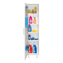 Mueble de Aseo Jalisco, Blanco, Gran Espacio Para Almacenar articulos de Aseo, con Colgadero de Escobas  ZF