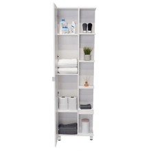 Mueble Esquinero Zendaya, Kronos Blanco, con Variedad de Entrepaños  ZF