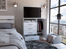 Organizador Barlovento, Blanco Perla, con Cuatro Cajones y una Puerta  ZF