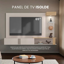 Panel de Tv Isolde, Capri y Fresno Europeo, con Espacio Para Televisor de Hasta 70 Pulgadas