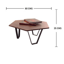 Mesa De Centro Nice 36x80x80cm Amaretto Patas Metalicas