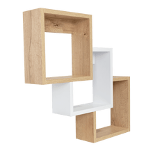 Repisa Ali, Beige y Blanco, X 3 módulos